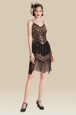 Outlet 🎁 BABEYOND Ripple Sequin Sleeveless Slip Mini 👗 Dress 🛒