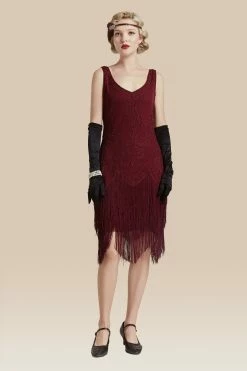 Best Pirce ๐ BABEYOND Embroidery Retro Midi Flapper ๐ Dress ๐ฏ