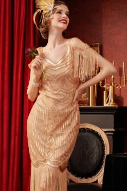 Deals 🥰 BABEYOND Beaded Off Shoulder Flapper 👗 Dress ✨ 16 Deals 🥰 BABEYOND Beaded Off Shoulder Flapper 👗 Dress ✨ -1920's Shop WH flapperdress81 rosegold 5 scaled